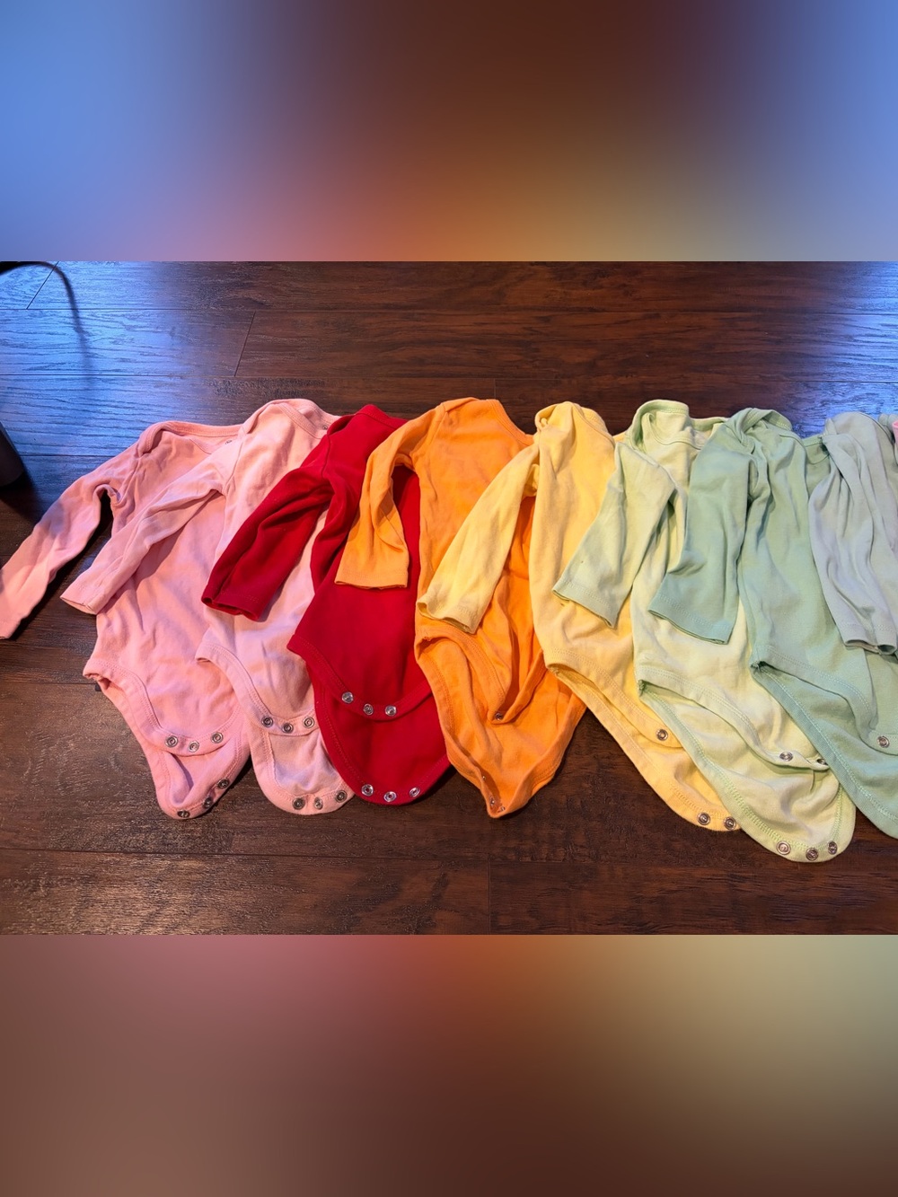 Set of 13 Rainbow Baby Bodysuit Bundle - Pastel & Bright Colors Onesies Baby - Picture 2 of 16